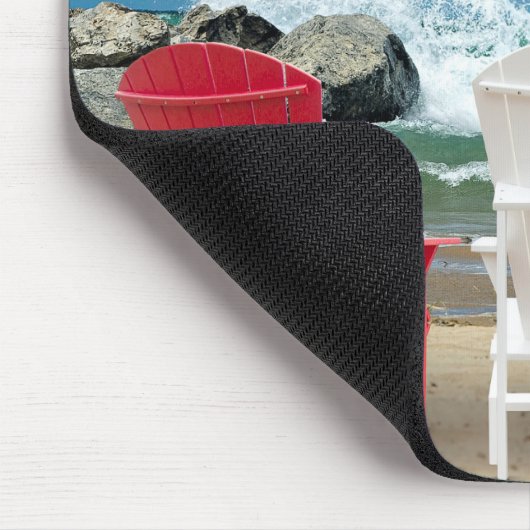 Adirondack Beach Stühle Mousepad (Ecke)