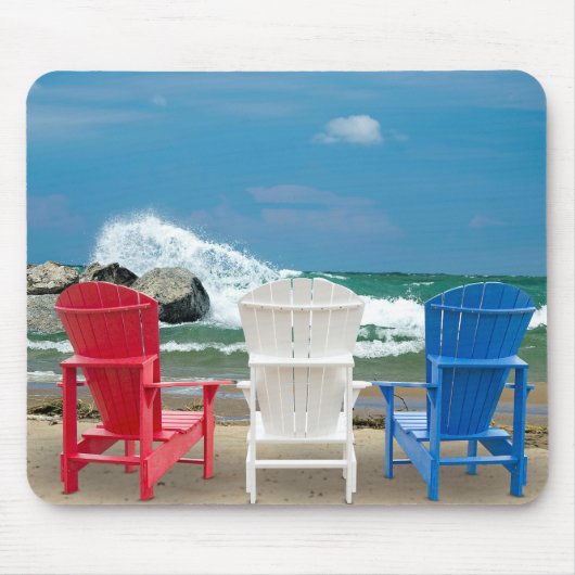 Adirondack Beach Stühle Mousepad (Vorne)