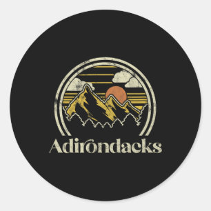Adirondack-Berge New York Vintage-Wander-Camp Runder Aufkleber