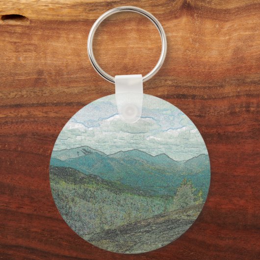 Adirondack Berggipfel Panorama Schlüsselanhänger (Vorderseite)