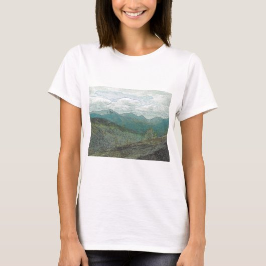 Adirondack Bergspitze-Panorama T-Shirt (Vorderseite)