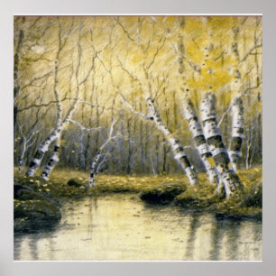 Adirondack Birches Poster