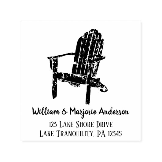 Adirondack Chair Illustration Rücksendeadresse Permastempel (Design)