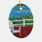 Adirondack Chair Painting Keramik Ornament (Hinten)