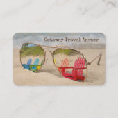 Adirondack-Chair Reflektion in Sonnenbrille Visitenkarte (Vorderseite)