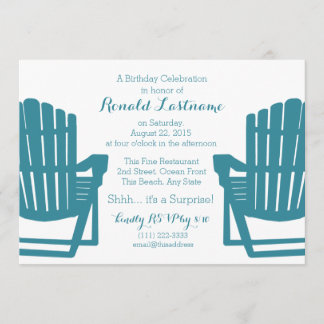 Adirondack Chairs Beach Geburtstag Einladung