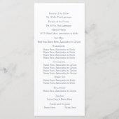 Adirondack Chairs Blue Beach Wedding Program Programm (Rückseite)