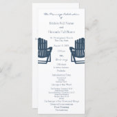 Adirondack Chairs Blue Beach Wedding Program Programm (Vorne/Hinten)