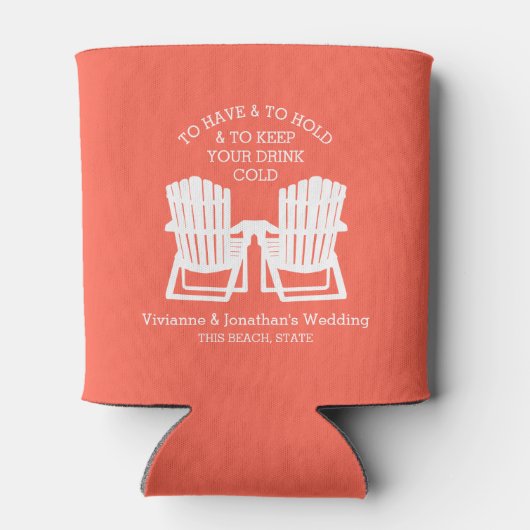 Adirondack Chairs Coral Dosenkühler (Rückseite)