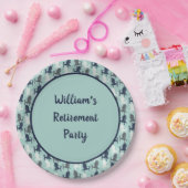 Adirondack Chairs Custom Message Aqua Blue Pappteller (Party)