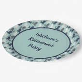 Adirondack Chairs Custom Message Aqua Blue Pappteller (Schrägansicht)