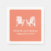 Adirondack Chairs | Hochzeit Serviette (Vorderseite)