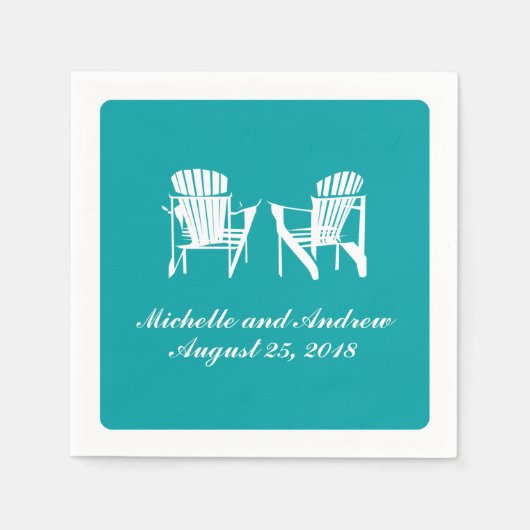 Adirondack Chairs | Hochzeit Serviette (Vorderseite)