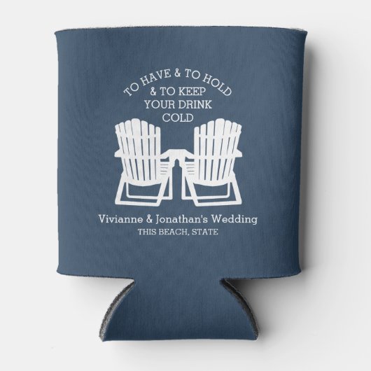 Adirondack Chairs Navy Blue Dosenkühler (Vorderseite)