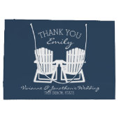 Adirondack Chairs Navy Blue Große Geschenktüte (Rückseite)