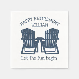 Adirondack Chairs Navy Blue Retirement Serviette