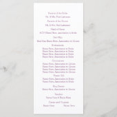 Adirondack Chairs Plum Beach Wedding Program Programm (Rückseite)