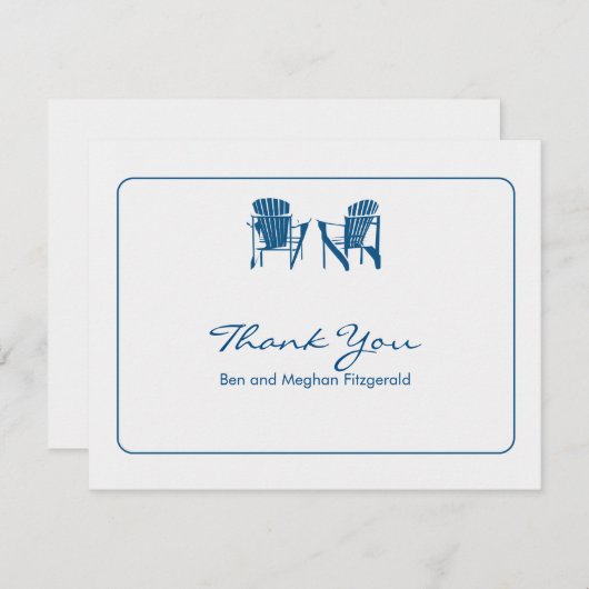 Adirondack Chairs Vielen Dank Dankeskarte (Vorne/Hinten)