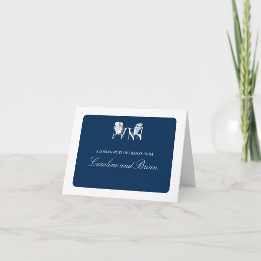 Adirondack Chairs Vielen Dank Dankeskarte (Vorderseite)