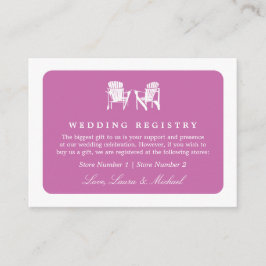 Adirondack Chairs | Wedding Bridal Gift Registry Begleitkarte