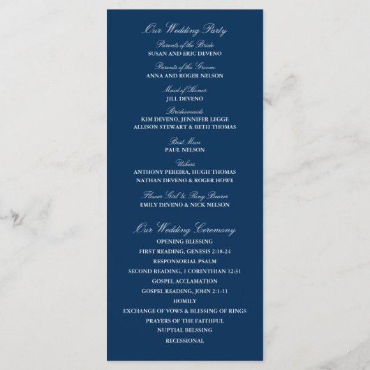 Adirondack Chairs | Zeremonie Programm (Rückseite)