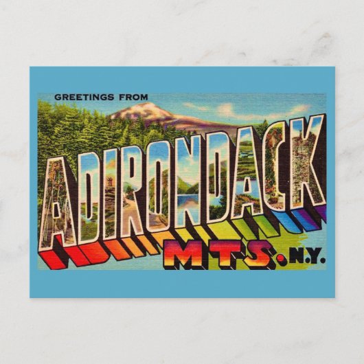 Adirondack-Gebirge Vintage-Ansichtskarte Postkarte (Vorderseite)