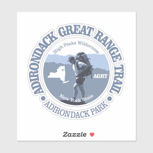 Adirondack Great Range Trail (BG) Aufkleber (Blatt)