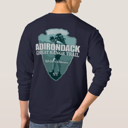 Adirondack Great Range Trail (Pfeil T) T-Shirt (Rückseite)