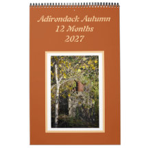 Adirondack Herbst 12-Monats-Kalender