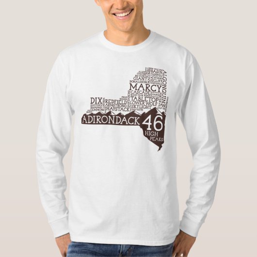 Adirondack High Peaks Long Sleeve T - Shirt (braun (Vorderseite)