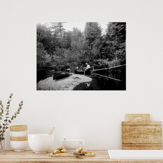 Adirondack Kanufischerei Poster (Küche)