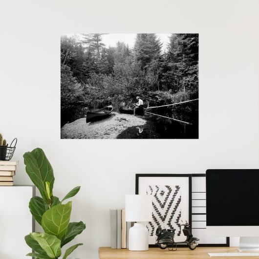 Adirondack Kanufischerei Poster (Heimbüro)