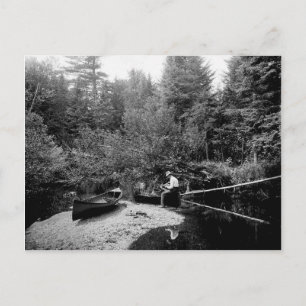 Adirondack Kanufischerei Postkarte