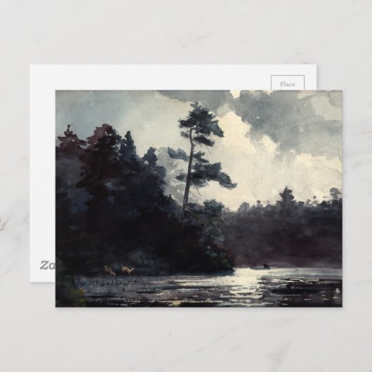 Adirondack Lake by Winslow Homer (1889) Postkarte (Vorne/Hinten)