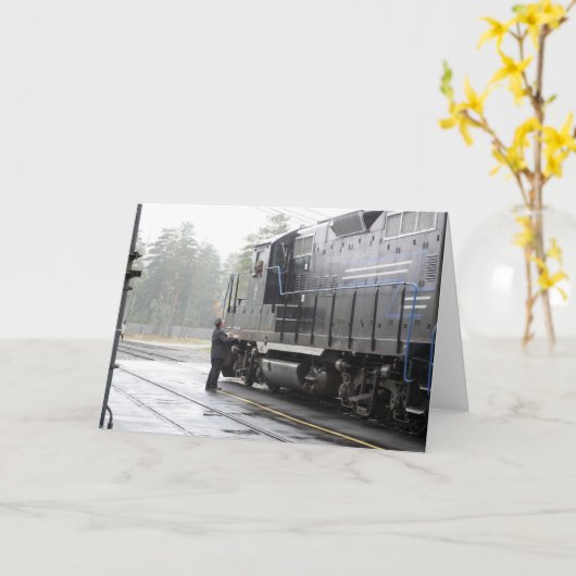 Adirondack landschaftliche Eisenbahn-Gruß-Karte Karte (Gelbe Blume)