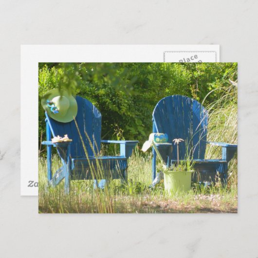 Adirondack Lawn Chairs Postkarte (Vorne/Hinten)