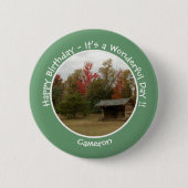 Adirondack Lean to im Herbst Artikel der Geburtsta Button (Vorderseite)