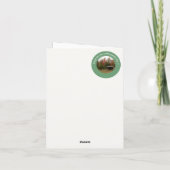 Adirondack Lean to im Herbst Artikel der Geburtsta Dankeskarte (Rückseite)