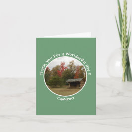 Adirondack Lean to im Herbst Artikel der Geburtsta Dankeskarte