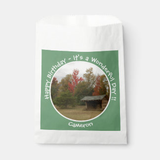 Adirondack Lean to im Herbst Artikel der Geburtsta Geschenktütchen