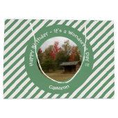 Adirondack Lean to im Herbst Artikel der Geburtsta Große Geschenktüte (Rückseite)