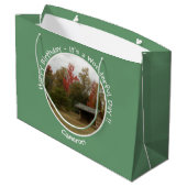 Adirondack Lean to im Herbst Artikel der Geburtsta Große Geschenktüte (Rückseite Schrägansicht)