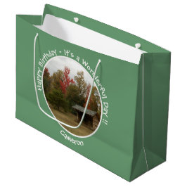 Adirondack Lean to im Herbst Artikel der Geburtsta Große Geschenktüte