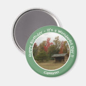 Adirondack Lean to im Herbst Artikel der Geburtsta Magnet (Vorderseite/Rückseite)