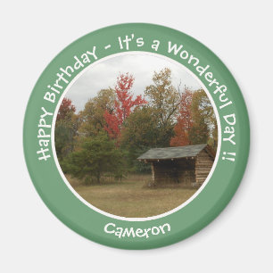 Adirondack Lean to im Herbst Artikel der Geburtsta Magnet