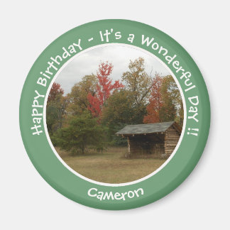 Adirondack Lean to im Herbst Artikel der Geburtsta Magnet