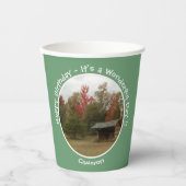 Adirondack Lean to im Herbst Artikel der Geburtsta Pappbecher (Vorderseite)