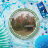 Adirondack Lean to im Herbst Artikel der Geburtsta Pappteller (Party)