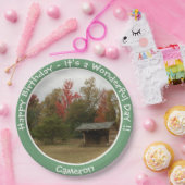 Adirondack Lean to im Herbst Artikel der Geburtsta Pappteller (Party)