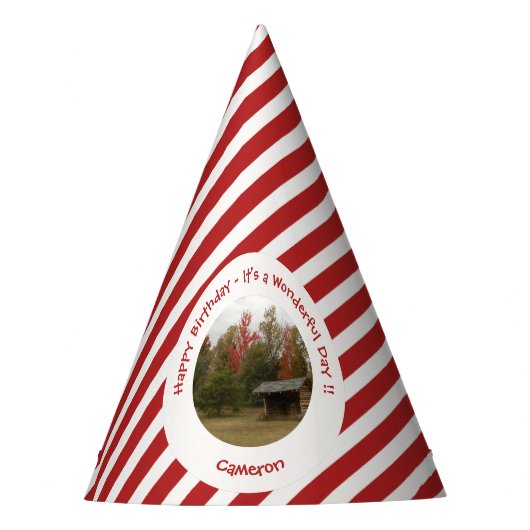 Adirondack Lean to im Herbst Artikel der Geburtsta Partyhütchen (Vorderseite)